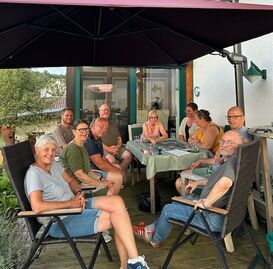 Fraktionssitzung auf der Sommerterrasse - Foto: Noah Orthen